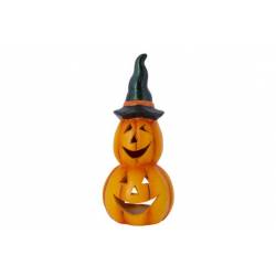 Cosy @ Home Hoed Pumpkin Heads Stacked Oranje 12,5x1 1,5xh29,3cm Langwerpig Keramiek 
