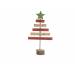 Kerstboom Rood Groen 16x5xh29cm Hout  