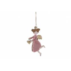 HANGER ENGEL FUR ROZE 8X1XH15CM HOUT 