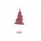 KERSTBOOM PONPON ROZE 14X7,5XH32CM TEXTI 