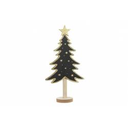 Kerstboom Golden Stars Zwart 18x8xh36cm Hout 