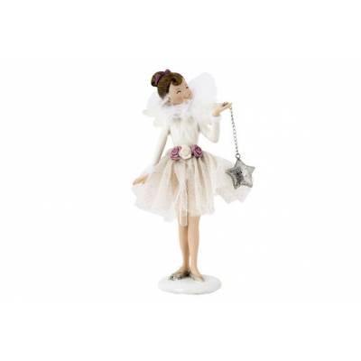 Figure Fairy Creme 7,5x4,7xh16,2cm Resin E  Cosy @ Home