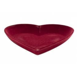 Cosy @ Home Hart Flocked Rood 25x25xh3,8cm Hout  