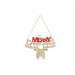 Hanger Merry Christmas  Rood 29x1xh24cm Hout 