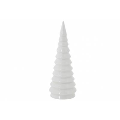 Arbre De Noël Stacked Blanc 10,7x10,7xh2 9cm Rond Ceramique  Cosy @ Home