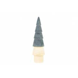 Kerstboom Top Colored Blauw 8,6x8,6xh33, 4cm Rond Hout 