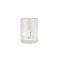 Theelichthouder Deers Forest Led Zilver 10x10xh13cm Rond Glas Excl.3xaa Batt. 