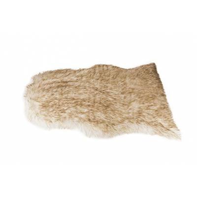 Pels Faux Fur Brownwash Wit 65x102cm Pol Yester  Cosy @ Home