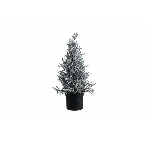 Kerstboom 15 Led Lights Glitter Zilver 1 3x13xh33cm Kunststof  Cosy @ Home