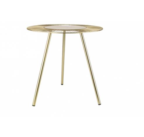 Table D'appoint Tripod Dore 48x48xh49cm Rond Metal  Cosy @ Home