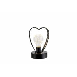 Hart Led Pl Bulb 7 Light Beads 2aabat No T Incl Zwart 11x9,5xh17cm Metaal 