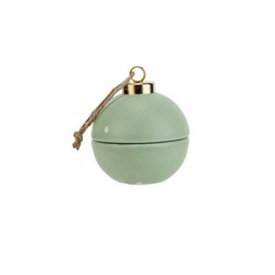 Boule Noel Open It And Find A Tl-holder Vert 7x7xh7,5cm Rond Dolomite  Cosy @ Home