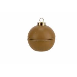 Kerstbal Open It And Find A Tl-holder Ca Mel 7x7xh7,5cm Rond Dolomiet 