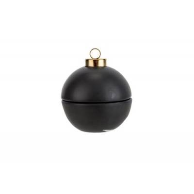 Boule Noel Open It And Find A Tl-holder Noir 7x7xh7,5cm Rond Dolomite  Cosy @ Home