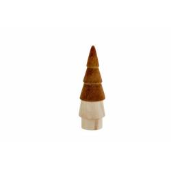 Kerstboom Top Colored Camel 7,5x7,5xh22, 5cm Rond Hout 