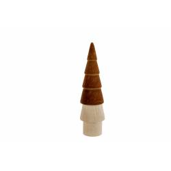 Cosy @ Home Kerstboom Top Colored Camel 8,6x8,6xh33, 4cm Rond Hout