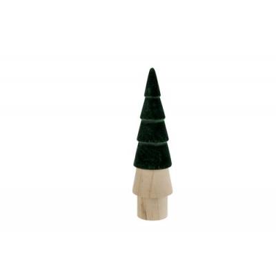 Arbre De Noël Top Colored Vert Fonce 8,6 X8,6xh33,4cm Rond Bois  Cosy @ Home