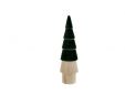Kerstboom Top Colored Donkergroen 8,6x8, 6xh33,4cm Rond Hout