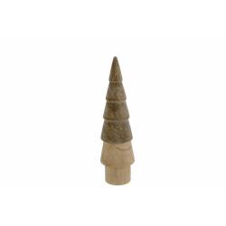Kerstboom Top Colored Creme 8,6x8,6xh33, 4cm Rond Hout 