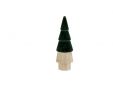 Kerstboom Top Colored Donkergroen 7,5x7, 5xh22,5cm Rond Hout