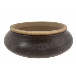 Cosy @ Home SCHAAL GLAZED CHOCOLAT 29X29XH8CM ROND A 