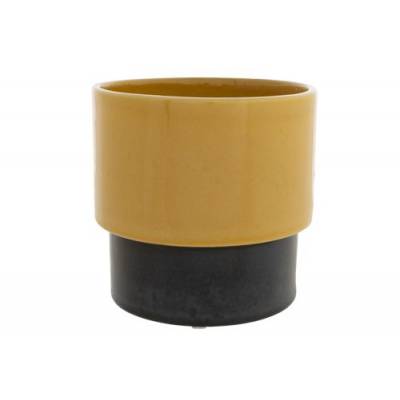 Cachepot Madeira Ocre 13,5x14xh12cm Rond  Gres  Cosy @ Home