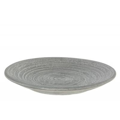 Coupe Striped Gris 30x30xh4cm Rond Gres   Cosy @ Home