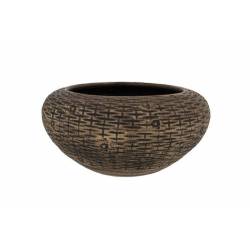 Cosy @ Home SCHAAL STRIPED ZAND 25X25XH12CM ROND AAR 
