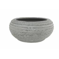 Cosy @ Home SCHAAL STRIPED GRIJS 25X25XH12CM ROND AA 