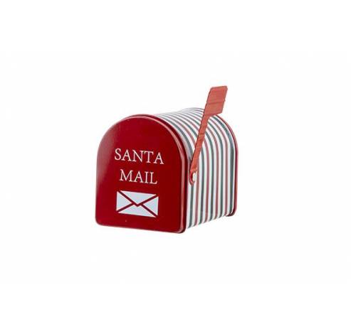 Brievenbus Box Santa Mail Rood 13,3x8xh9 ,5cm Metaal  Cosy @ Home