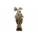 Figuur Mouse Boy Bruin 14x9xh32cm Textie L 