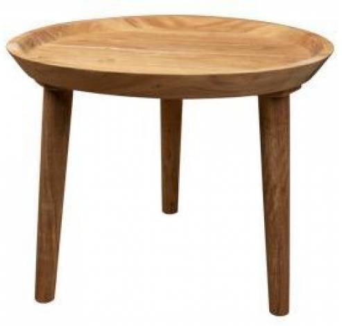 Table D'appoint Bowl Naturel 50x50xh40cm  Rond Acacia  Cosy @ Home