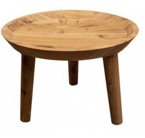 Table D'appoint Bowl Naturel 42x42xh29cm  Rond Acacia  Cosy @ Home