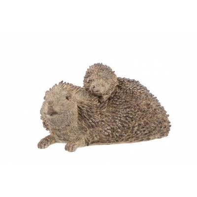 Egel Mother And Child Bruin 23,5x16xh13, 5cm Resin  Cosy @ Home