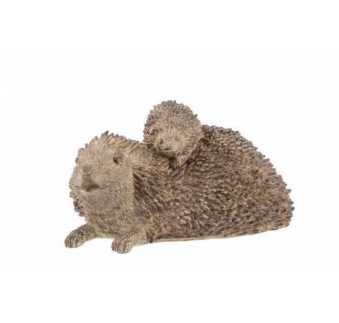 Egel Mother And Child Bruin 23,5x16xh13, 5cm Resin  Cosy @ Home