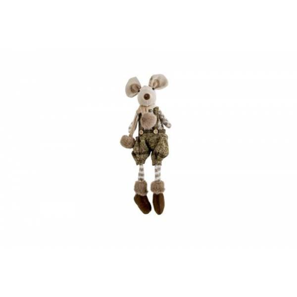 Figuur Mouse Boy Bruin 14x11x40cm Textie L 