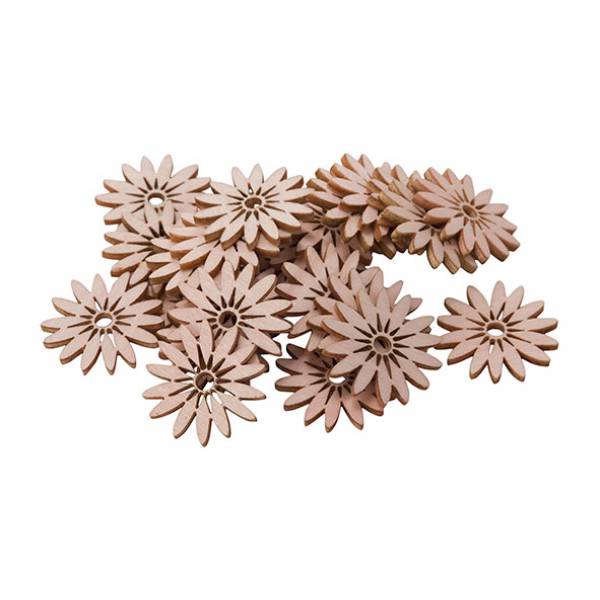 Strooideco Set24 Daisies Roze 3cm Hout  