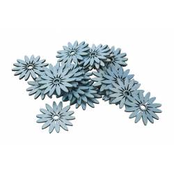Cosy @ Home Strooideco Set24 Flowers Blauw 5cm Hout  