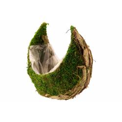 Cosy @ Home Mand Moon Rattan-grass  Natuur 31x18xh26 Cm Andere 