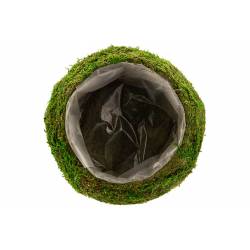 Mand Rattan-grass  Natuur 25x25xh9cm Rond 