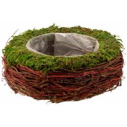 Cosy @ Home Mand Rattan-grass  Natuur 24x24xh9cm Rond 