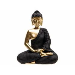 Cosy @ Home Statue Buddha Brass Noir 12x6,5xh16cm Au Tre Polyresine 