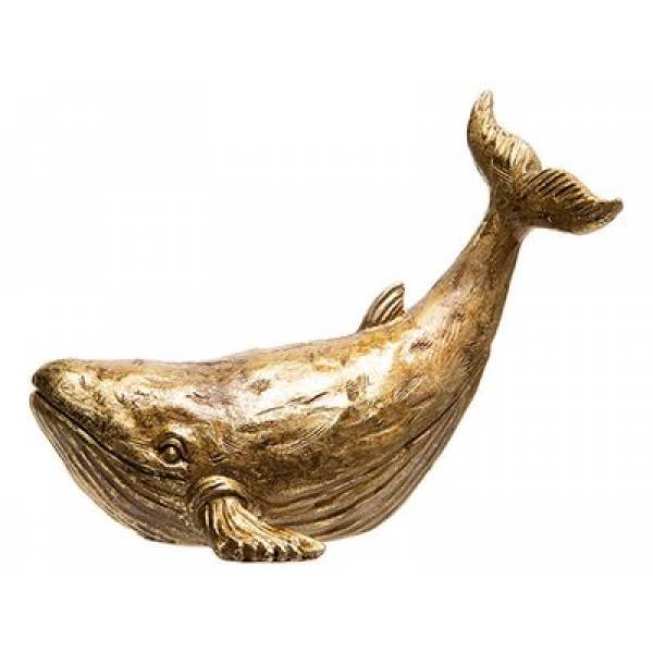 Ornament Whale Brass 21,5x13xh17cm Ander E Polyresin 