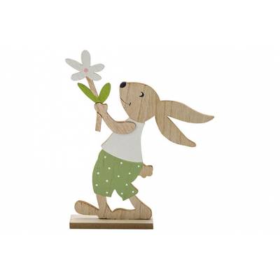 Lapin Natural Vert 21x4xh27cm Bois   Cosy @ Home