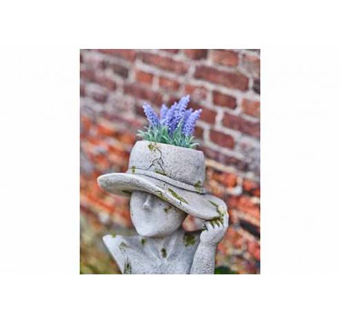 Statue Planter Lovely Lady Greige 23x28x H42cm Allonge Magnesium  Cosy @ Home