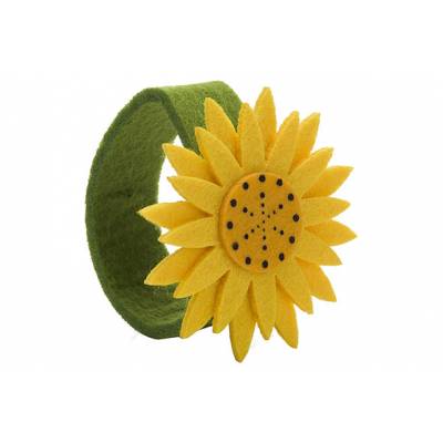 Servetring Sunflower Geel 6x6xh4cm Vilt  