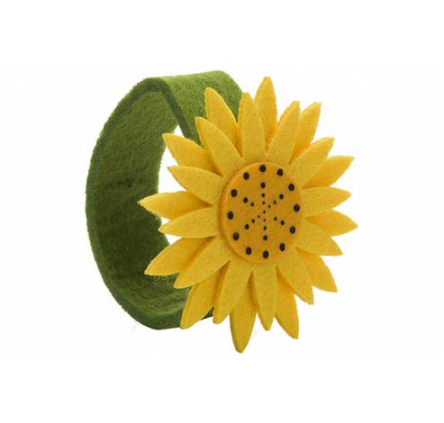 Servetring Sunflower Geel 6x6xh4cm Vilt   Cosy @ Home
