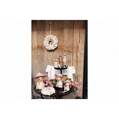 Krans Shells And Pink Pearls Natuur D28x H6cm  Cosy @ Home