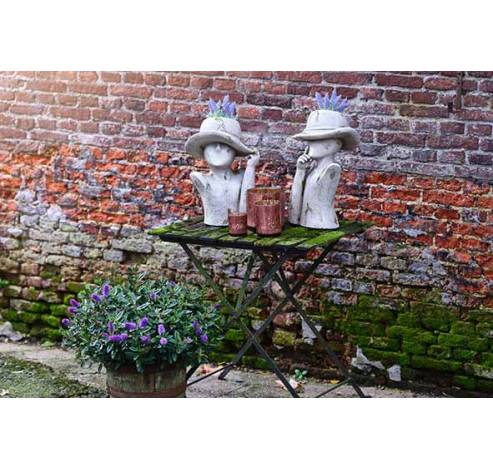 Statue Planter Lovely Lady Greige 24x28x H45cm Allonge Magnesium  Cosy @ Home