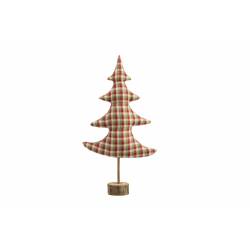 Cosy @ Home Kerstboom Squares Rood Groen 33x11xh64cm  Textiel 